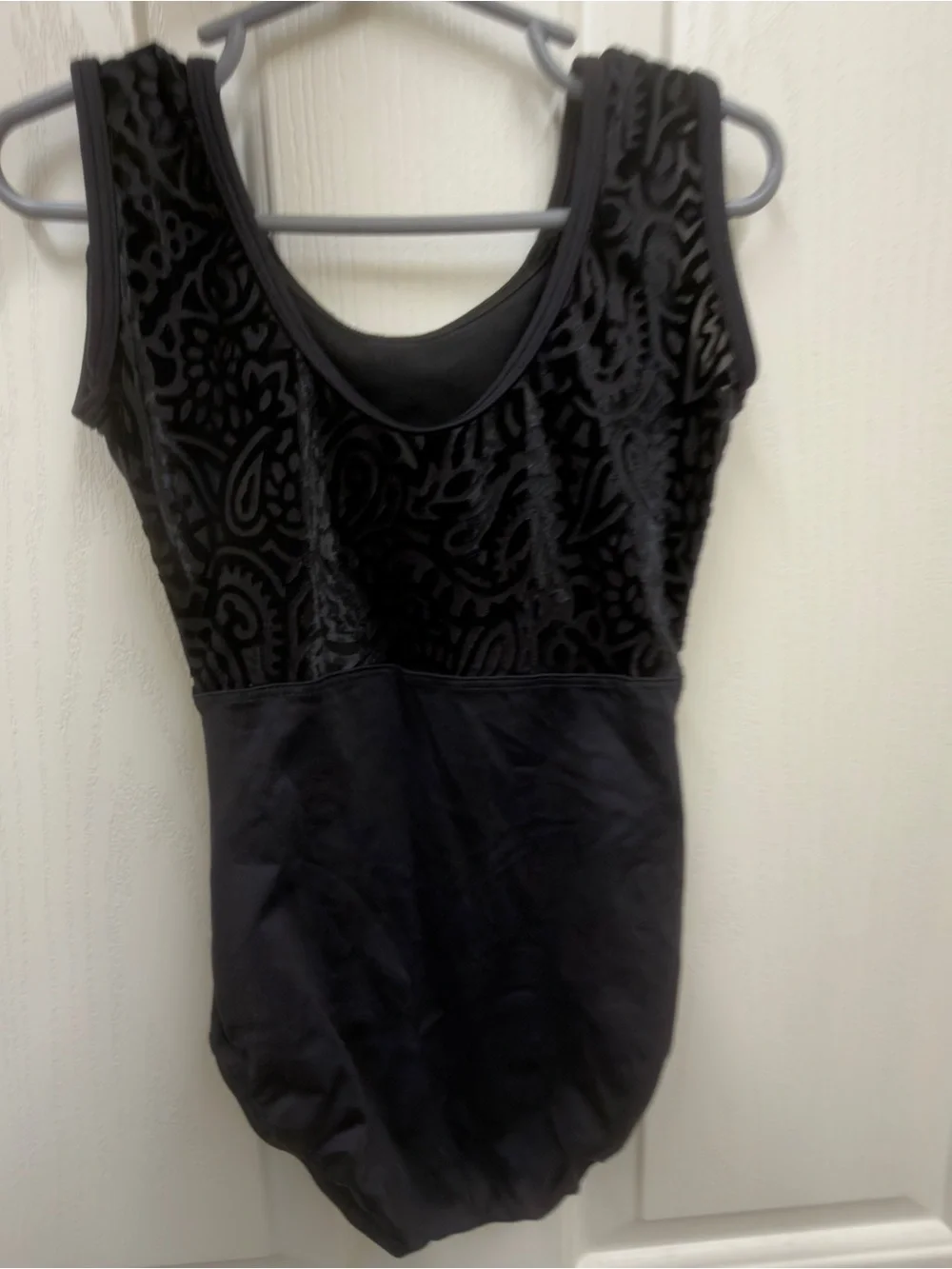 Eurotard Classic Black Dance Leotard with back detail size 6x/7